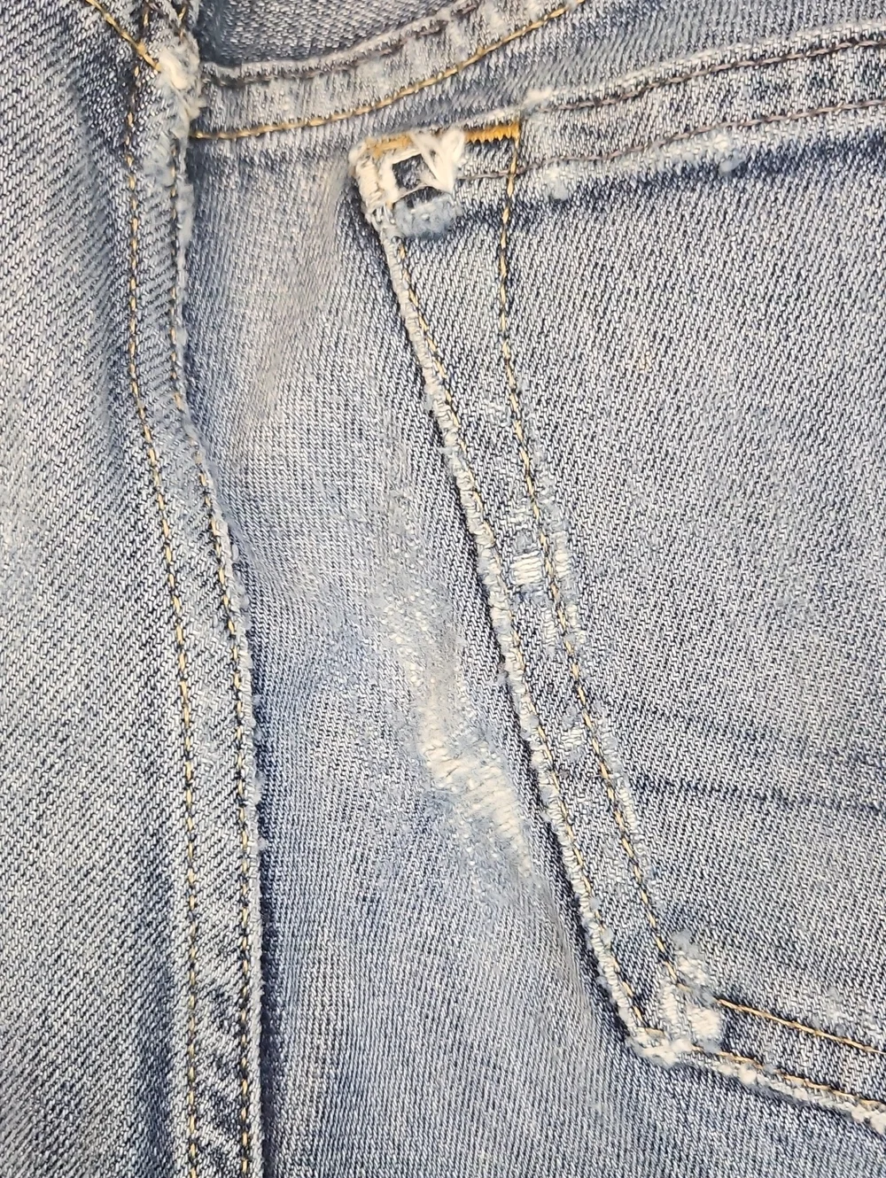 Men's Bullhead Shredded Thrashed Ripped Jeans Relaxed Slim Y2K Grunge W30 L32